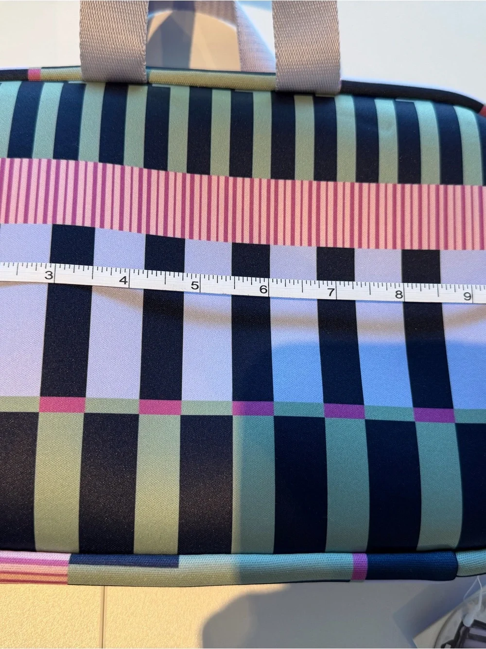 NWT Striped Cosmetic Bag